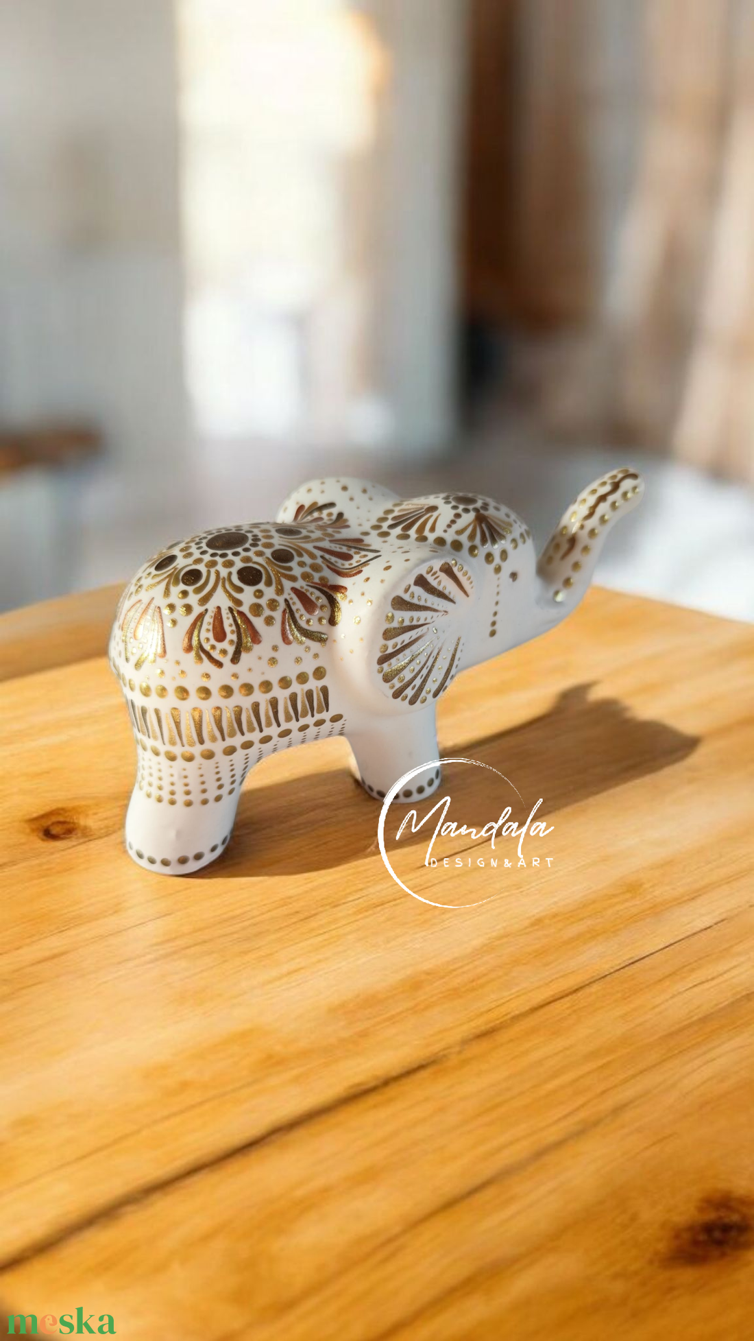 Szerencsehozó elefánt figura � kézzel festett porcelán dekoráció - otthon & életmód - dekoráció - dísztárgy - Meska.hu