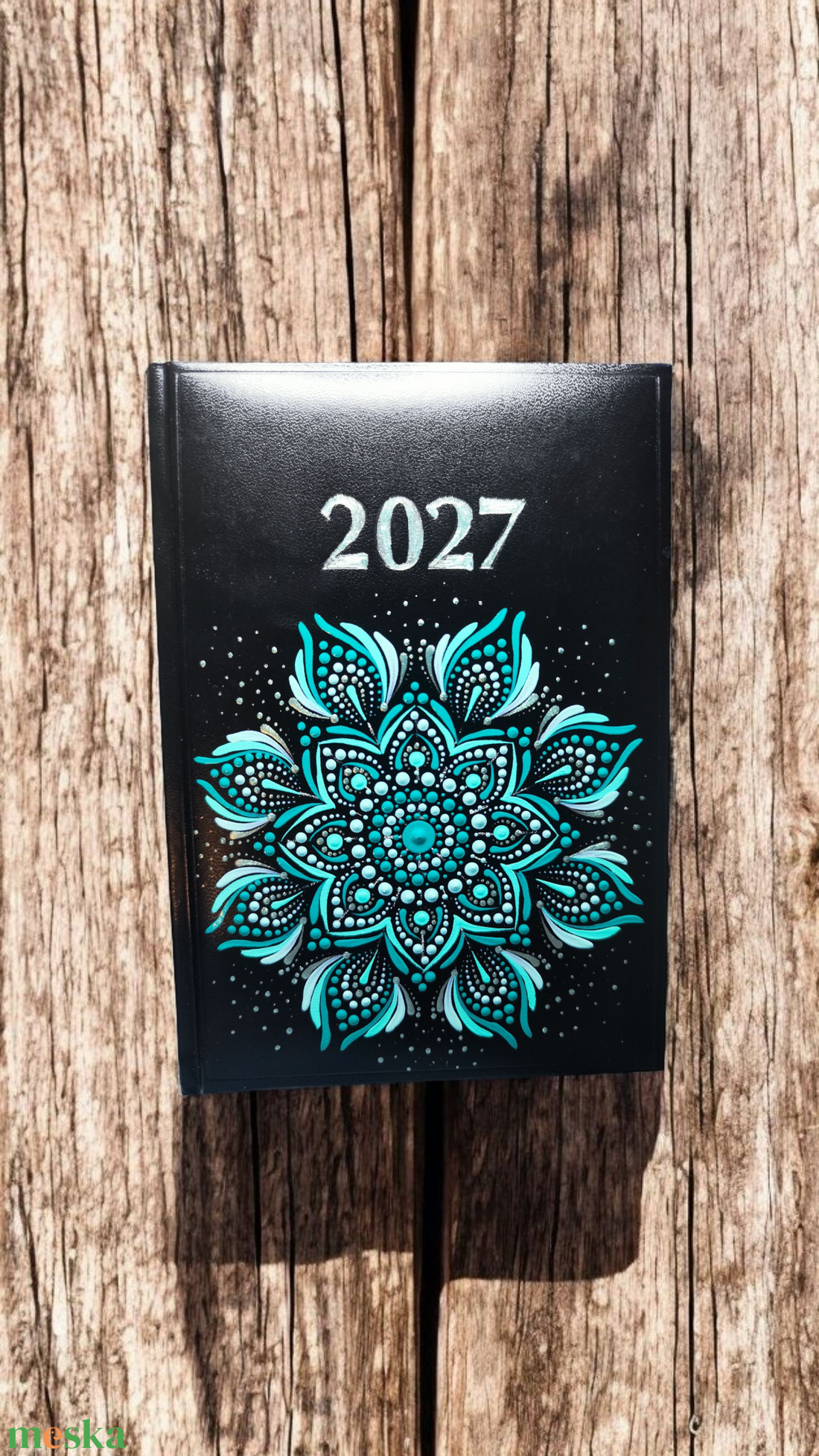 2027-es határidőnapló türkiz mandalával  - otthon & életmód - papír, írószer - naptár & tervező - Meska.hu