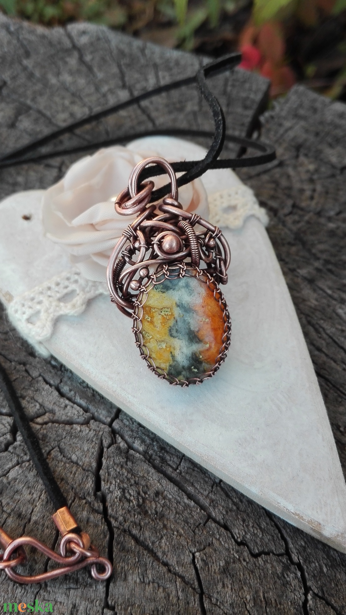 Marokkó réz nyaklánc - ékszer - nyaklánc - medálos nyaklánc - Meska.hu