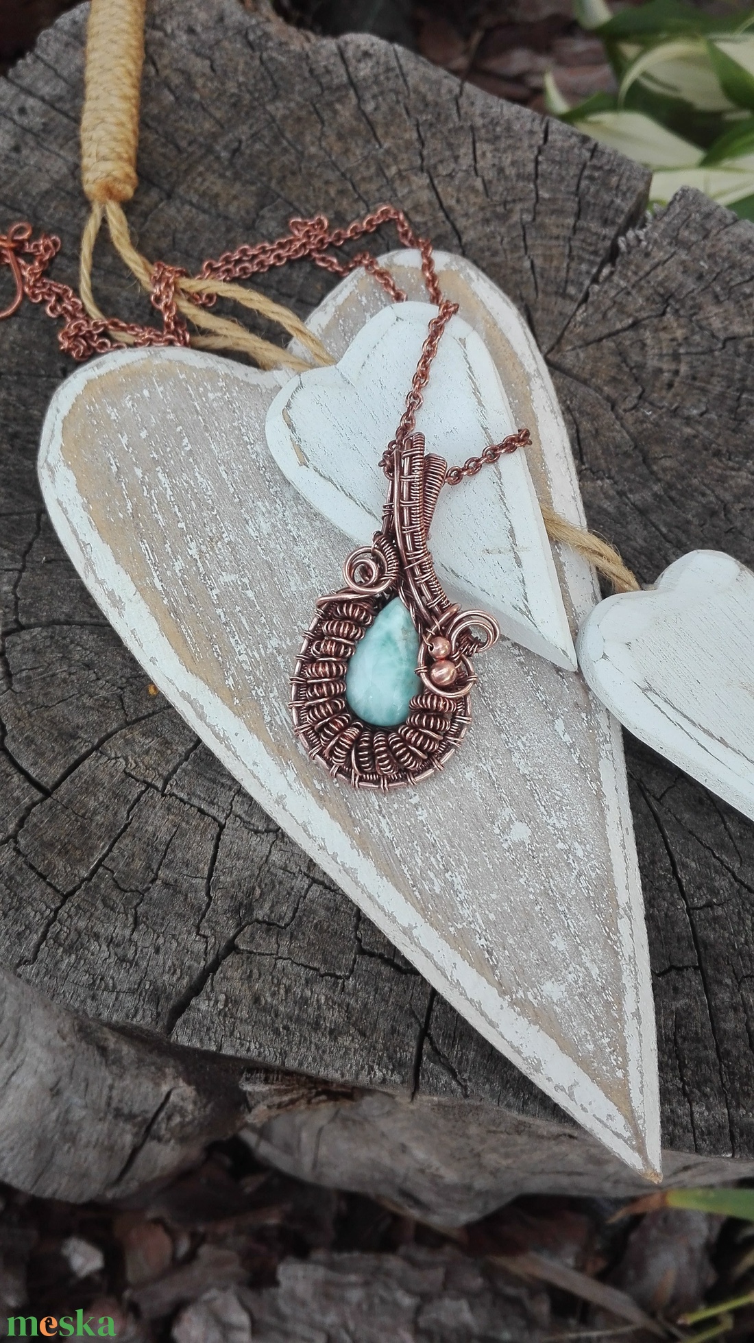 Larimar réz nyaklánc - ékszer - nyaklánc - medálos nyaklánc - Meska.hu Larimar réz nyaklánc - ékszer - nyaklánc - medálos nyaklánc - Meska.hu