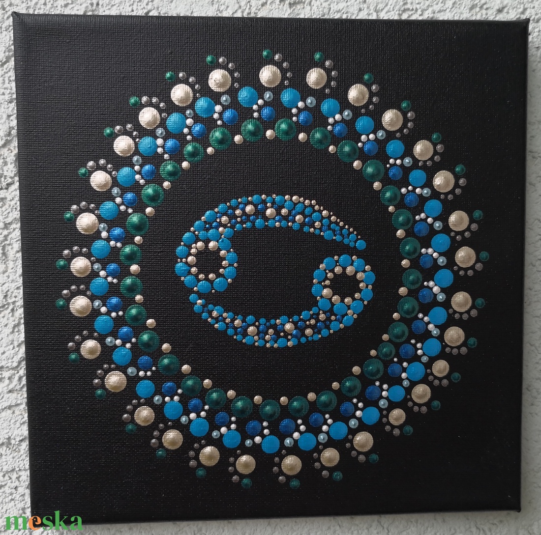 Rák horoszkópos mandala vászonkép - otthon & életmód - dekoráció - kép & falikép - vászonkép - Meska.hu Rák horoszkópos mandala vászonkép - otthon & életmód - dekoráció - kép & falikép - vászonkép - Meska.hu
