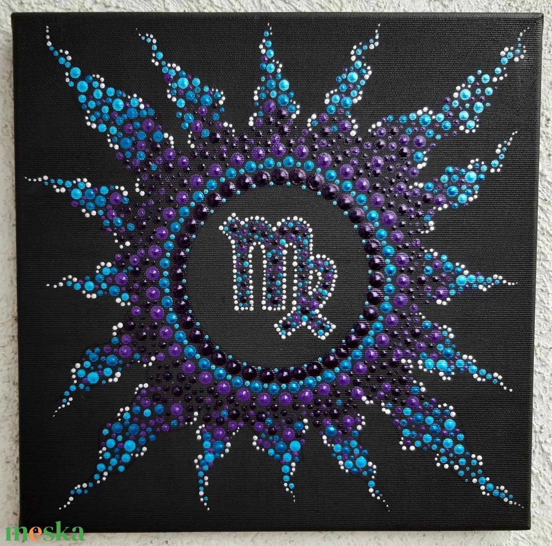 Egyedi szűz csillagjegyes napmandala - otthon & életmód - dekoráció - kép & falikép - vászonkép - Meska.hu Egyedi szűz csillagjegyes napmandala - otthon & életmód - dekoráció - kép & falikép - vászonkép - Meska.hu