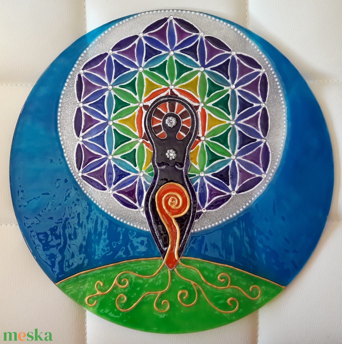 Üvegmandala - Spiritualitás és termékenység - otthon & lakás - dekoráció - spiritualitás - mandala - Meska.hu Üvegmandala - Spiritualitás és termékenység - otthon & lakás - dekoráció - spiritualitás - mandala - Meska.hu