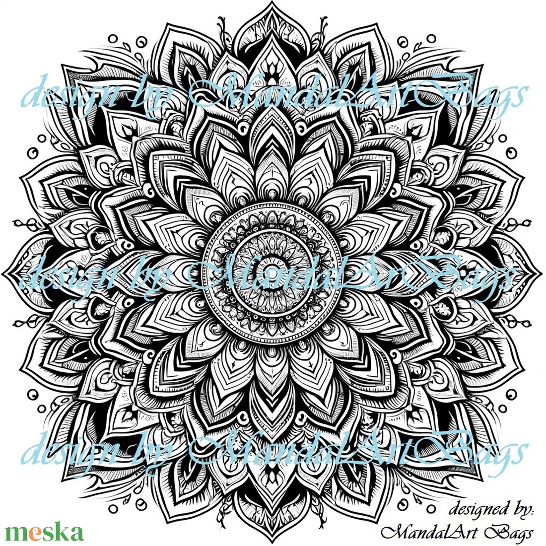 Harmónia Mandala V001 - 24MABCA_0002 - táska & tok - bevásárlás & shopper táska - shopper, textiltáska, szatyor - Meska.hu