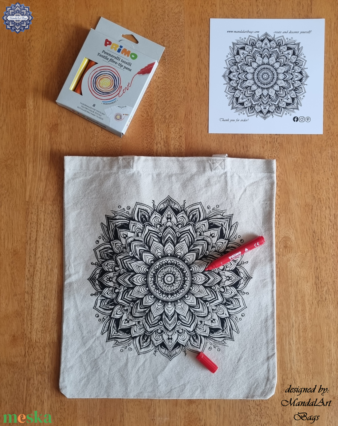 Harmónia Mandala V001 - 24MABCA_0002 - táska & tok - bevásárlás & shopper táska - shopper, textiltáska, szatyor - Meska.hu