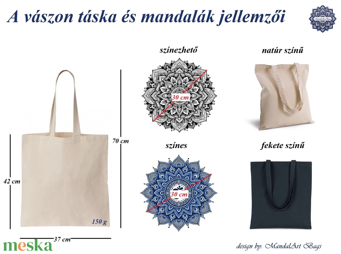 Fatima keze Mandala táska - táska & tok - bevásárlás & shopper táska - shopper, textiltáska, szatyor - Meska.hu Fatima keze Mandala táska - táska & tok - bevásárlás & shopper táska - shopper, textiltáska, szatyor - Meska.hu