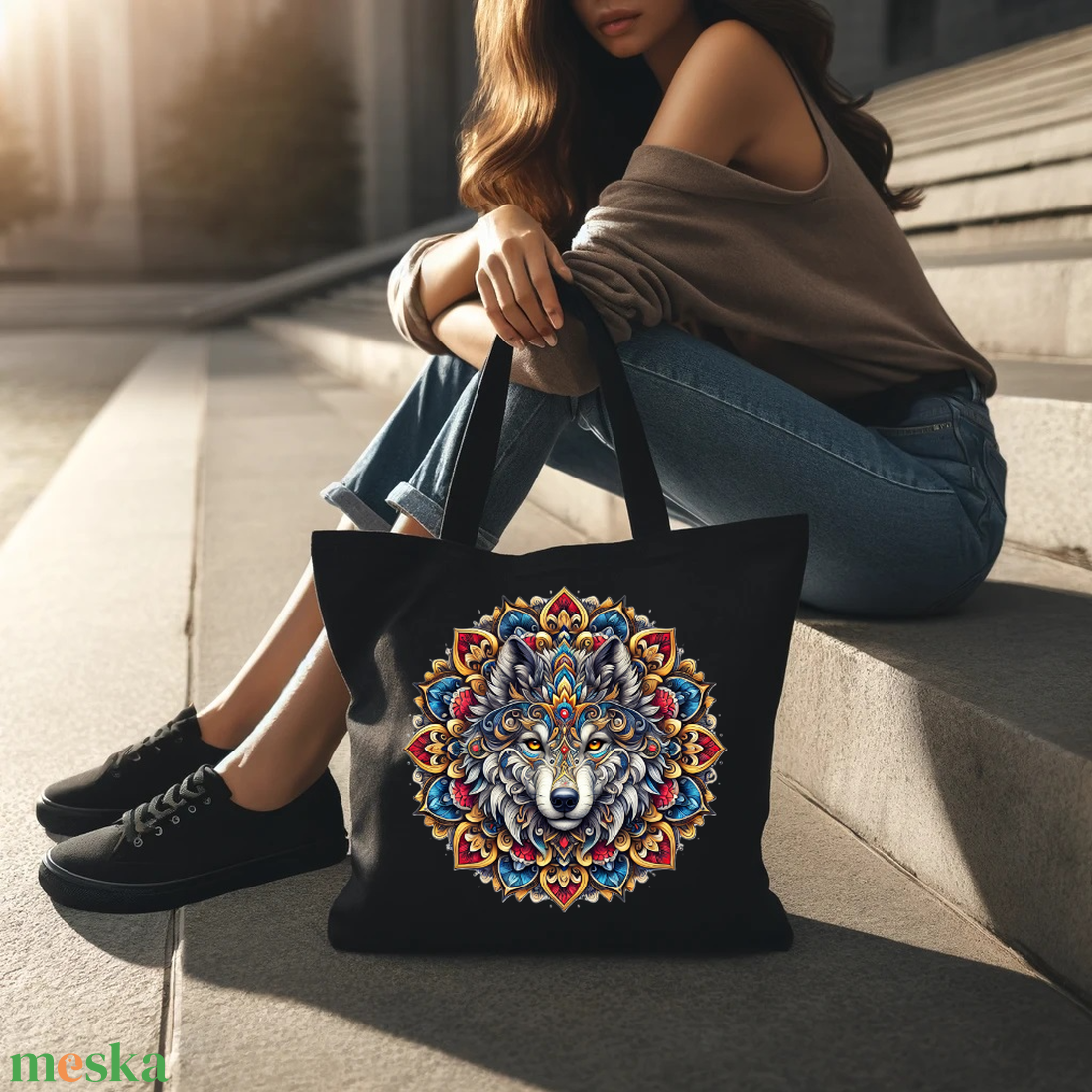 Wolf mandala vászontáska - táska & tok - kézitáska & válltáska - válltáska - Meska.hu Wolf mandala vászontáska - táska & tok - kézitáska & válltáska - válltáska - Meska.hu