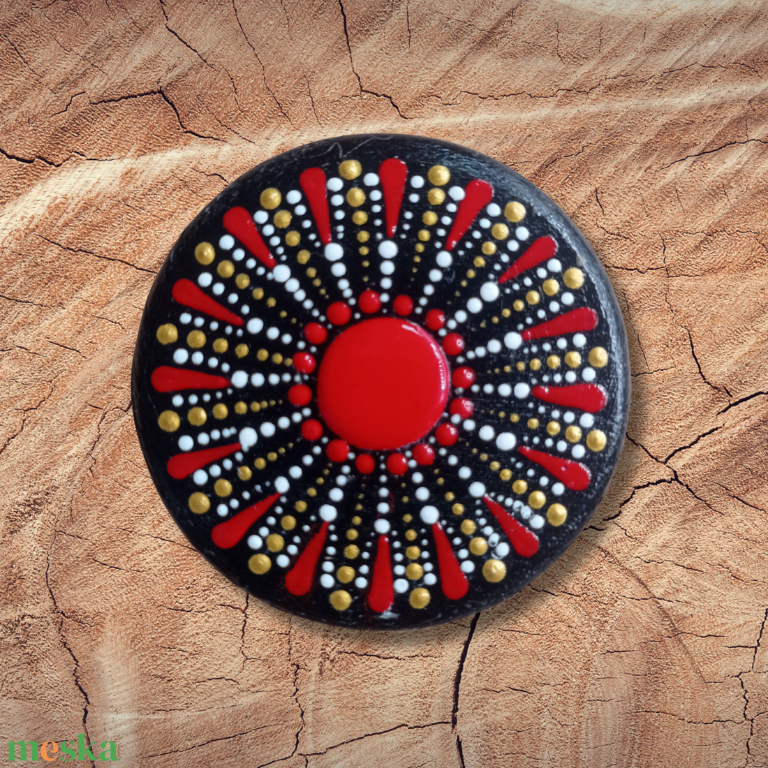 Mandala mintás hűtőmágnes  - otthon & életmód - dekoráció - spiritualitás - mandala - Meska.hu
