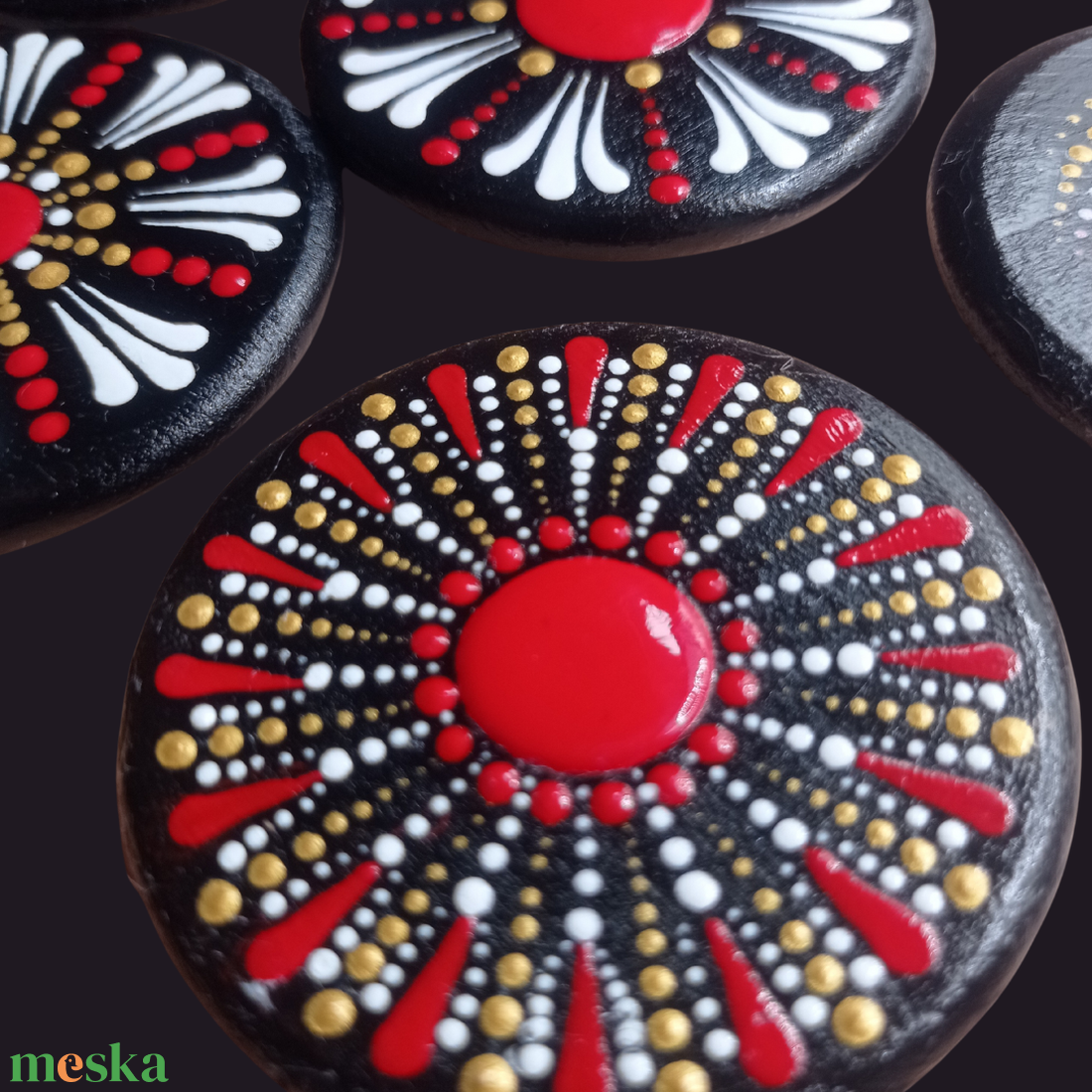 Mandala mintás hűtőmágnes  - otthon & életmód - dekoráció - spiritualitás - mandala - Meska.hu