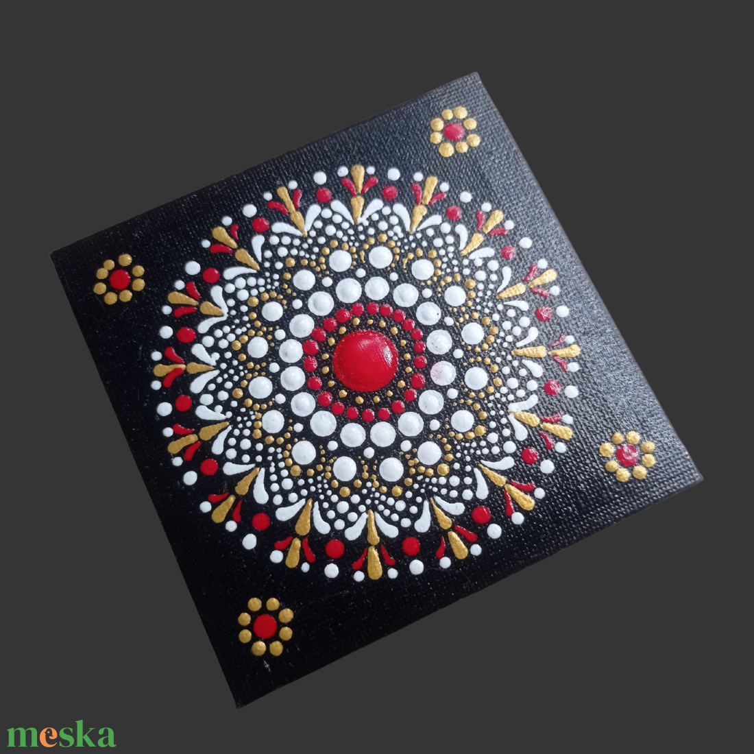 Mandala mintás kis vászonkép - otthon & életmód - dekoráció - spiritualitás - mandala - Meska.hu