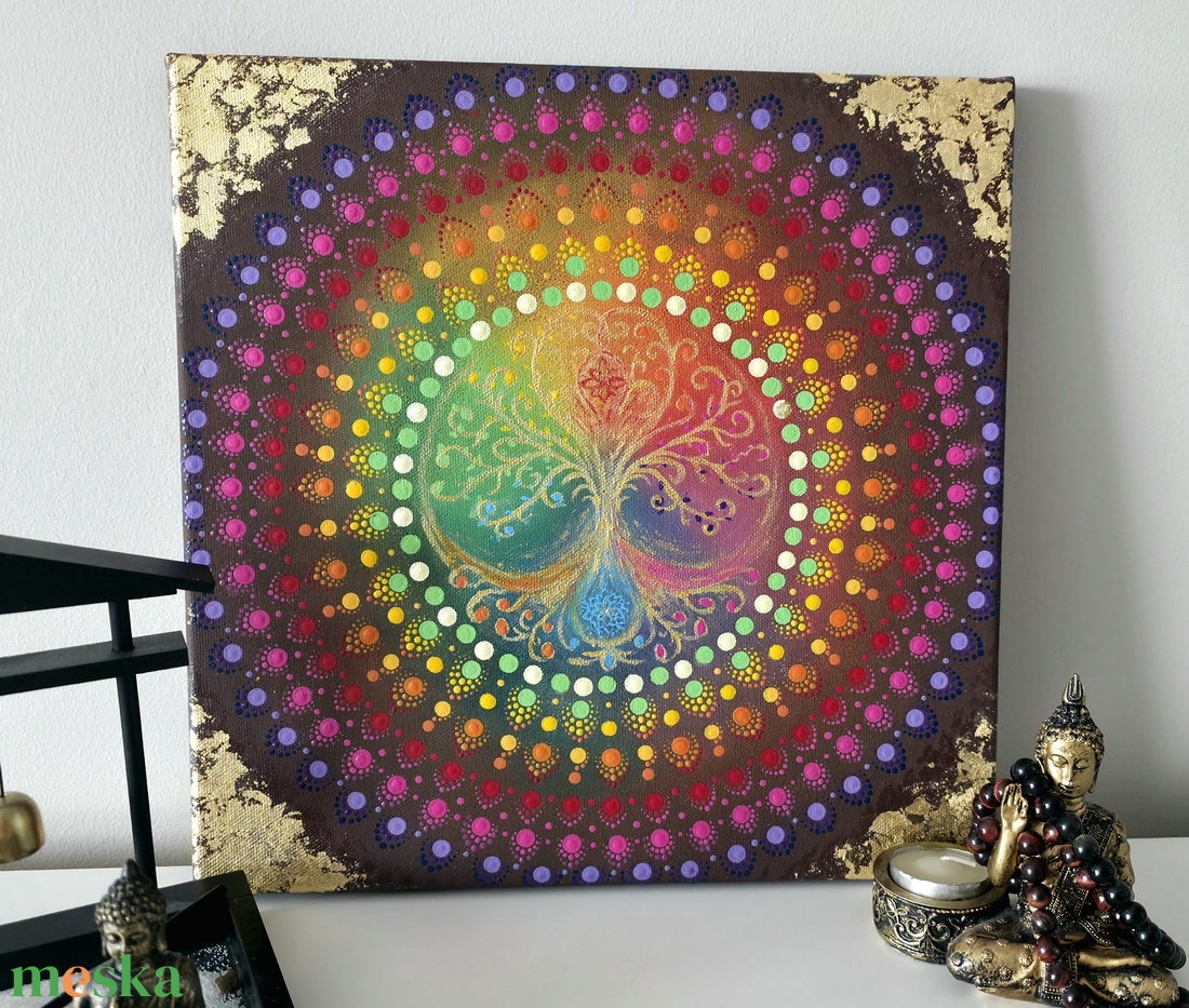 Életfa mandala - otthon & életmód - dekoráció - spiritualitás - mandala - Meska.hu