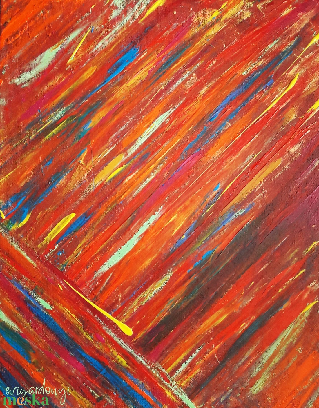 Kölcsönhatás - művészet - festmény - akril - Meska.hu