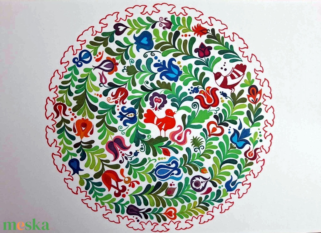 Magyar népmese mandala (print) - művészet - festmény - akvarell - Meska.hu Magyar népmese mandala (print) - művészet - festmény - akvarell - Meska.hu