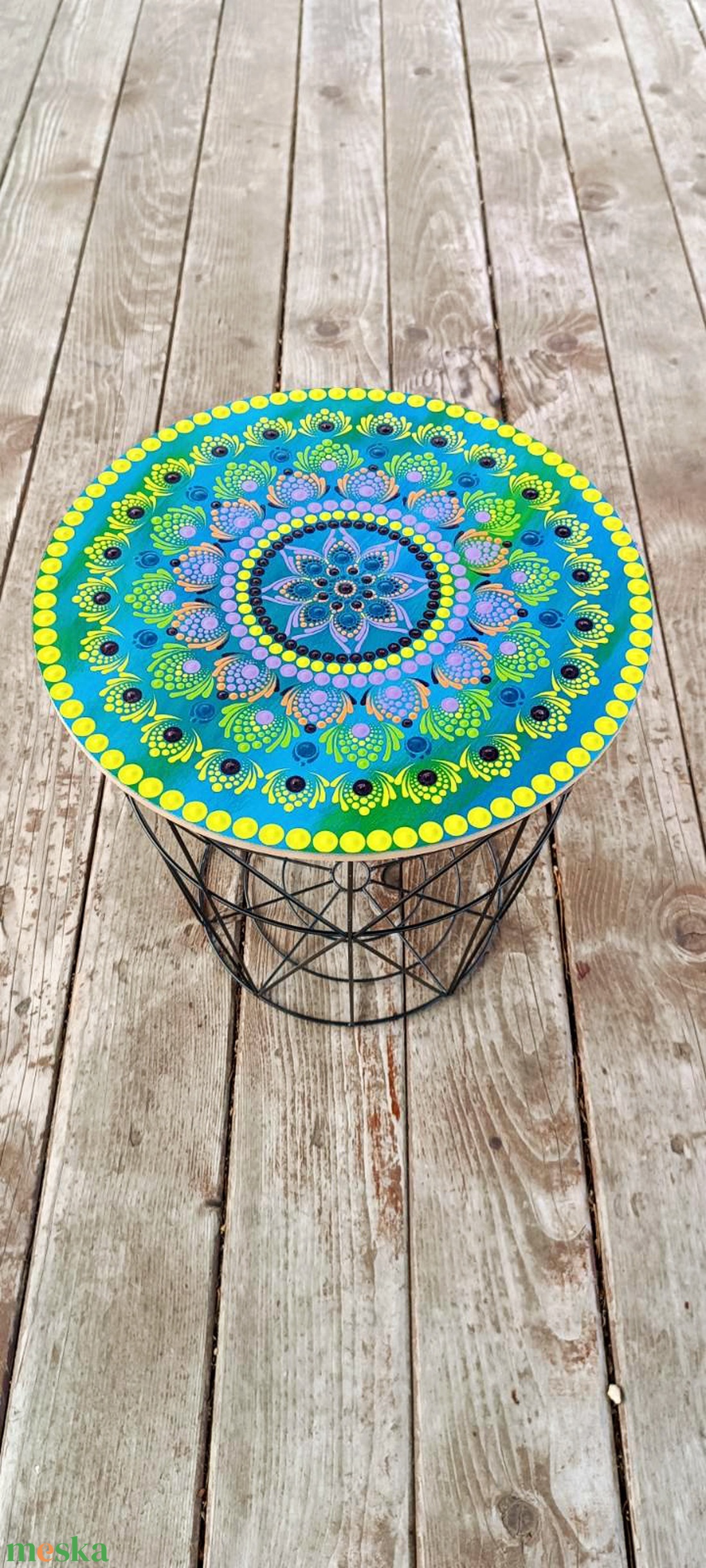 Mandala asztalka  - otthon & életmód - dekoráció - spiritualitás - mandala - Meska.hu