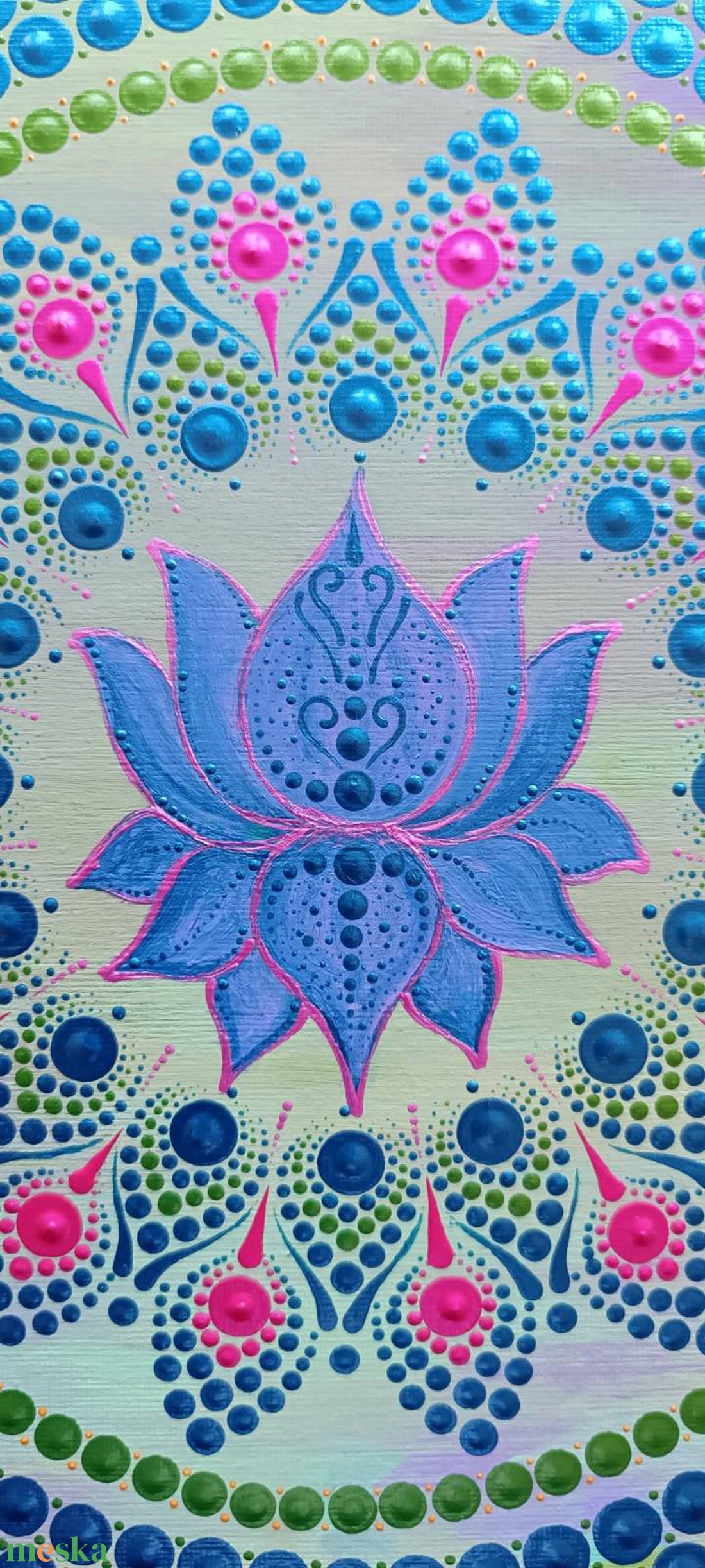Kék lótusz Mandala  - otthon & életmód - dekoráció - spiritualitás - mandala - Meska.hu