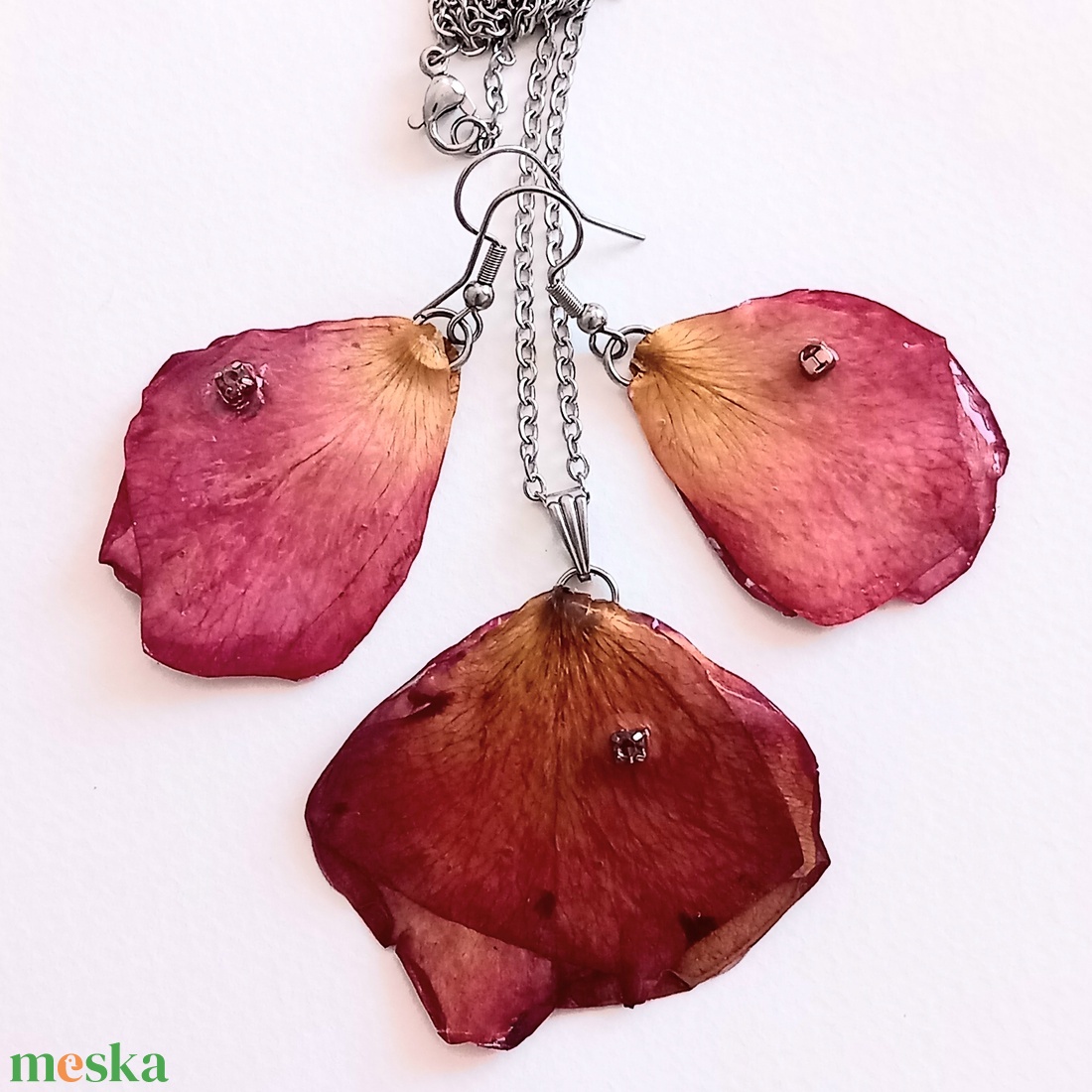 Virágszirom szett - ékszer - ékszerszett - Meska.hu