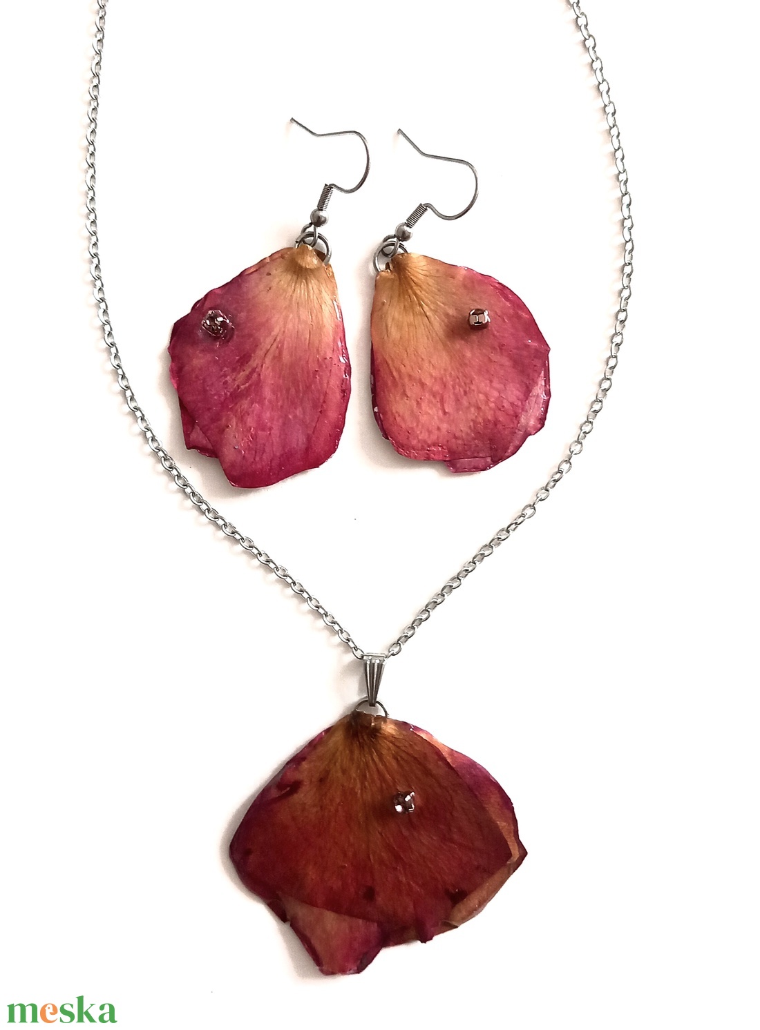 Virágszirom szett - ékszer - ékszerszett - Meska.hu