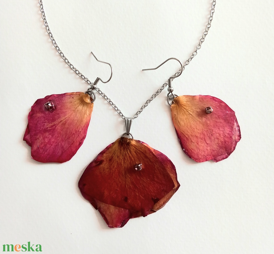 Virágszirom szett - ékszer - ékszerszett - Meska.hu