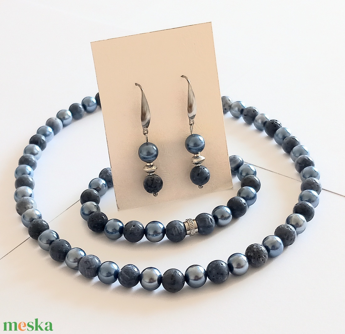 Korall és shell pearl szett - ékszer - ékszerszett - Meska.hu