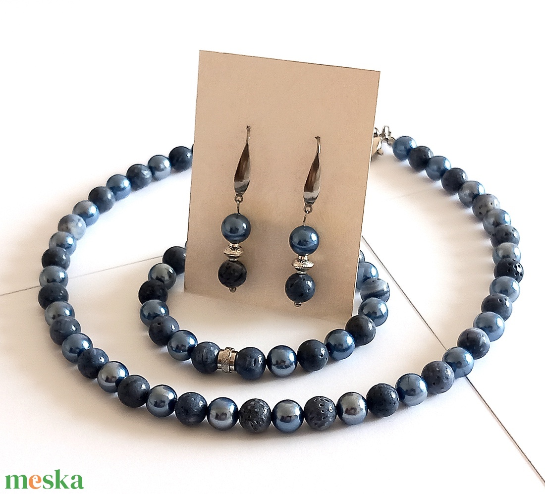 Korall és shell pearl szett - ékszer - ékszerszett - Meska.hu