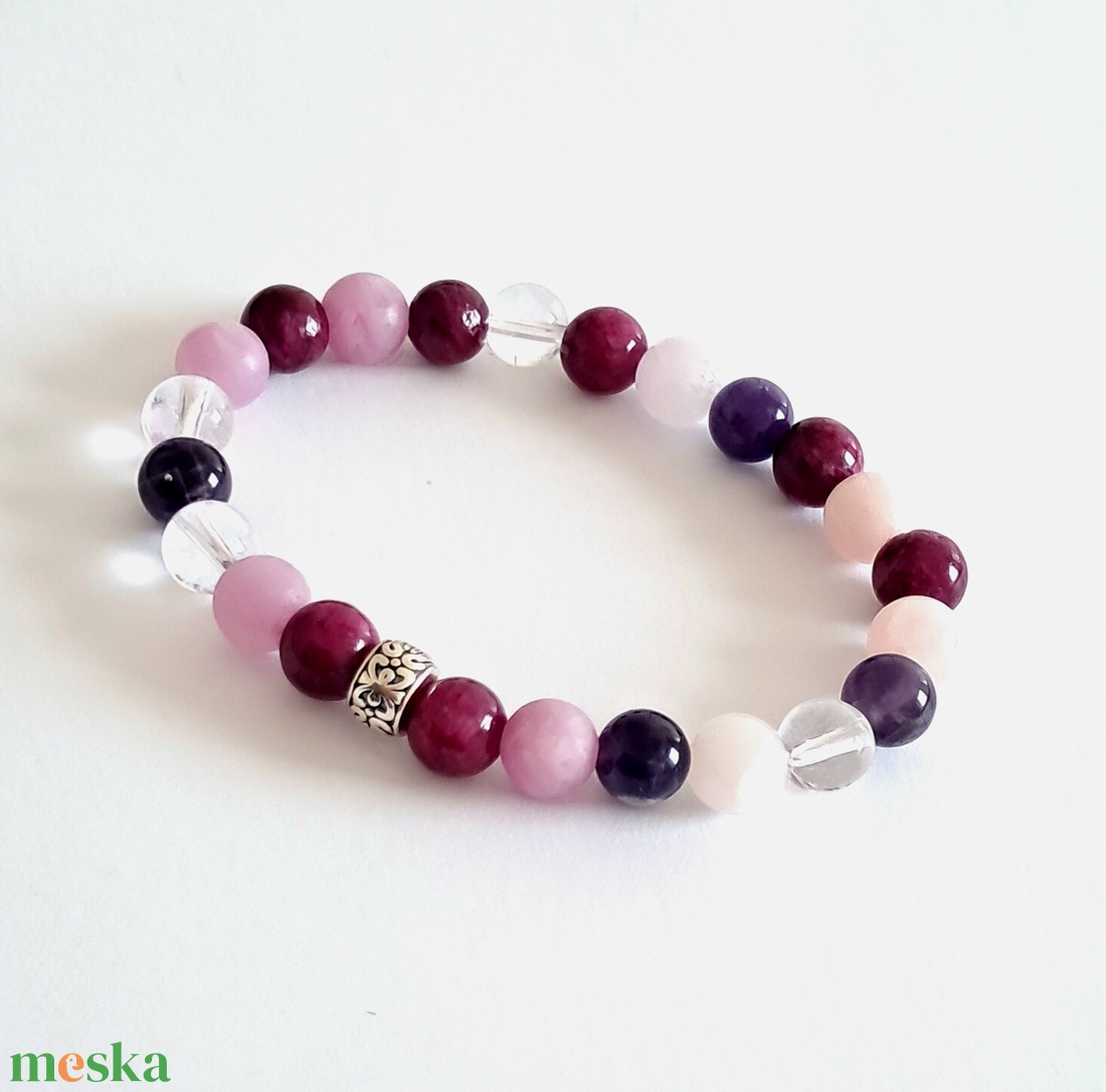 Élénk színű karkötő - ékszer - karkötő - ásványkarkötő - Meska.hu