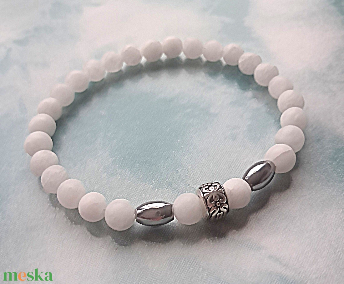 Festett jáde karkötő - ékszer - karkötő - ásványkarkötő - Meska.hu