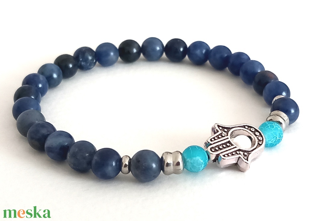 Hamsa keze karkötő - ékszer - karkötő - ásványkarkötő - Meska.hu