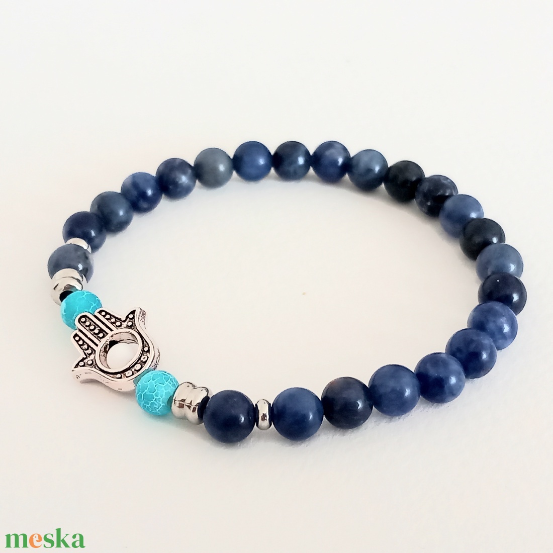 Hamsa keze karkötő - ékszer - karkötő - ásványkarkötő - Meska.hu