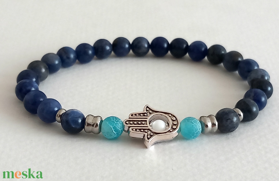 Hamsa keze karkötő - ékszer - karkötő - ásványkarkötő - Meska.hu