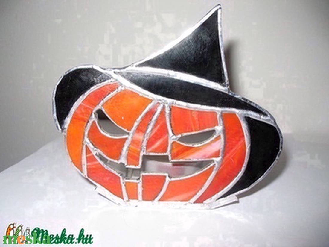 Halloween mécsestartó - otthon & életmód - dekoráció - ajtó- és ablak dekoráció - ablakdísz - Meska.hu