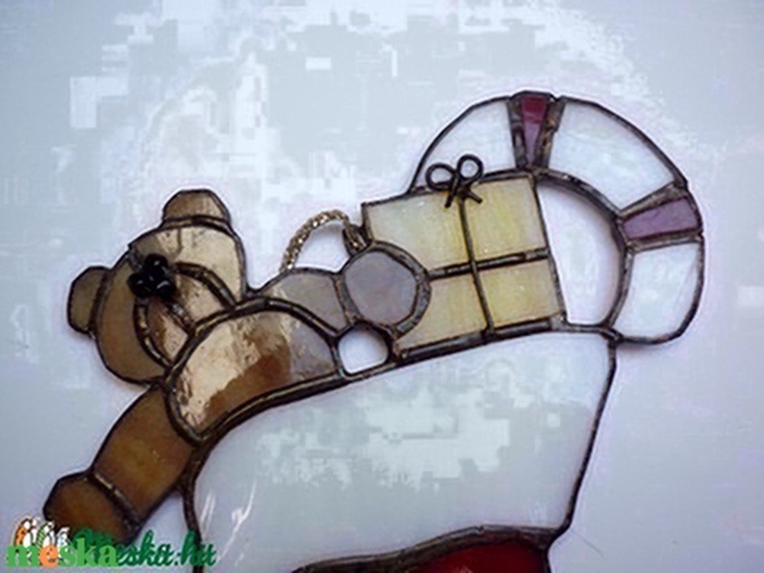 Mikulás csizma - karácsony - adventi díszek - adventi ablakdekoráció - Meska.hu