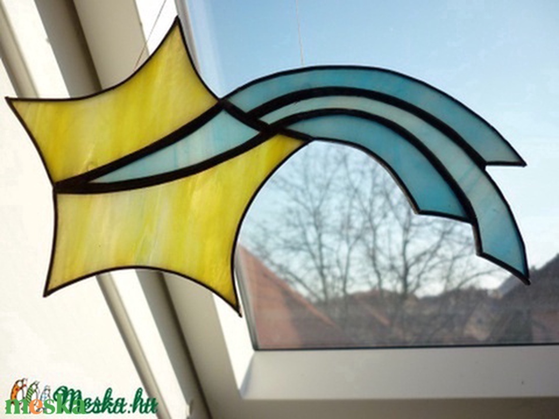 Hullócsillag - karácsony - karácsonyi lakásdekoráció - karácsonyi ablakdíszek, ablakmatricák - Meska.hu