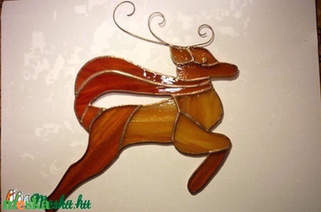 Szarvas - karácsony - karácsonyi lakásdekoráció - karácsonyi ablakdíszek, ablakmatricák - Meska.hu