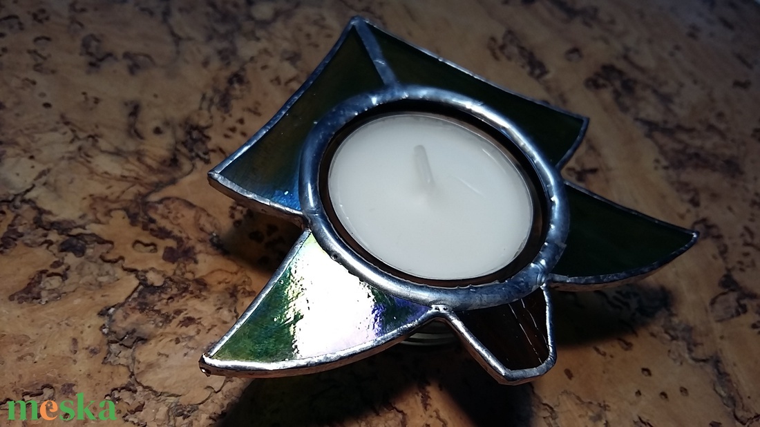 Fenyő irizáló mécsestartó - otthon & életmód - gyertya, illat, aroma - mécses és mécsestartó - Meska.hu