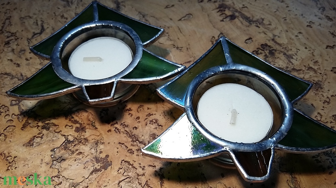 Fenyő irizáló mécsestartó - otthon & életmód - gyertya, illat, aroma - mécses és mécsestartó - Meska.hu