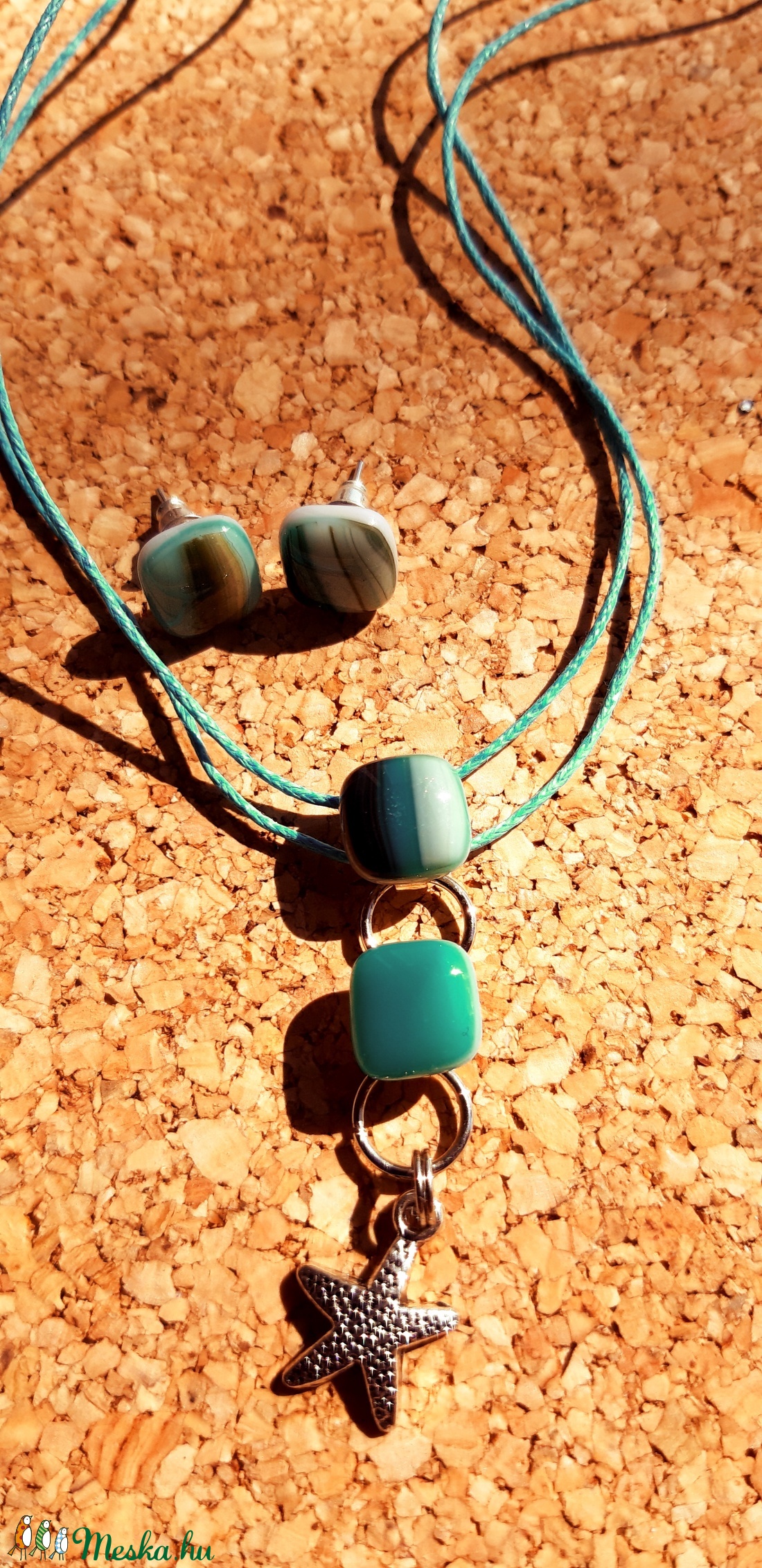 Tengerpart füzér  medál és füli - ékszer - ékszerszett - Meska.hu