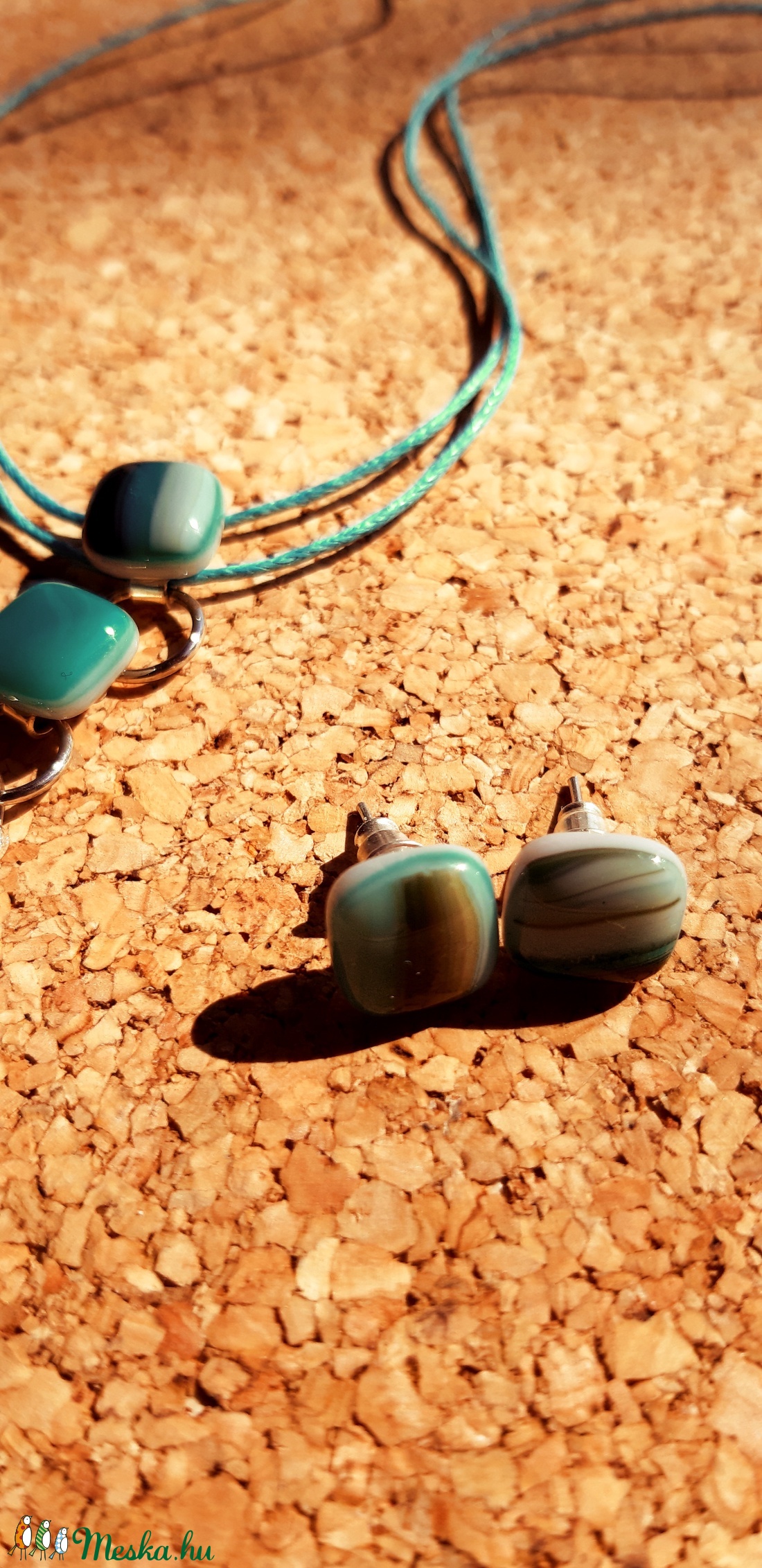 Tengerpart füzér  medál és füli - ékszer - ékszerszett - Meska.hu