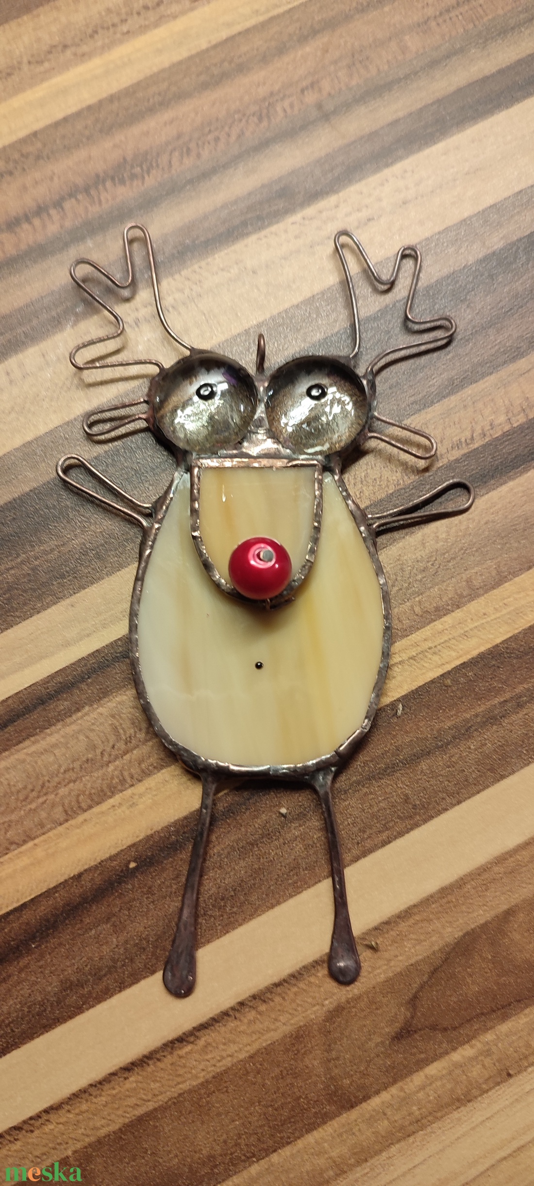 Rudi1  szarvas - karácsony - karácsonyi lakásdekoráció - karácsonyi ajtódíszek - Meska.hu