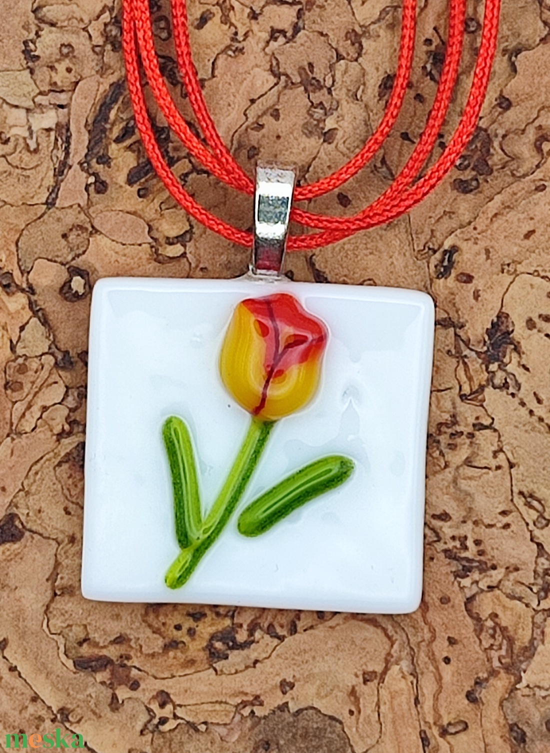 Tulipános medál - ékszer - ékszerszett - Meska.hu