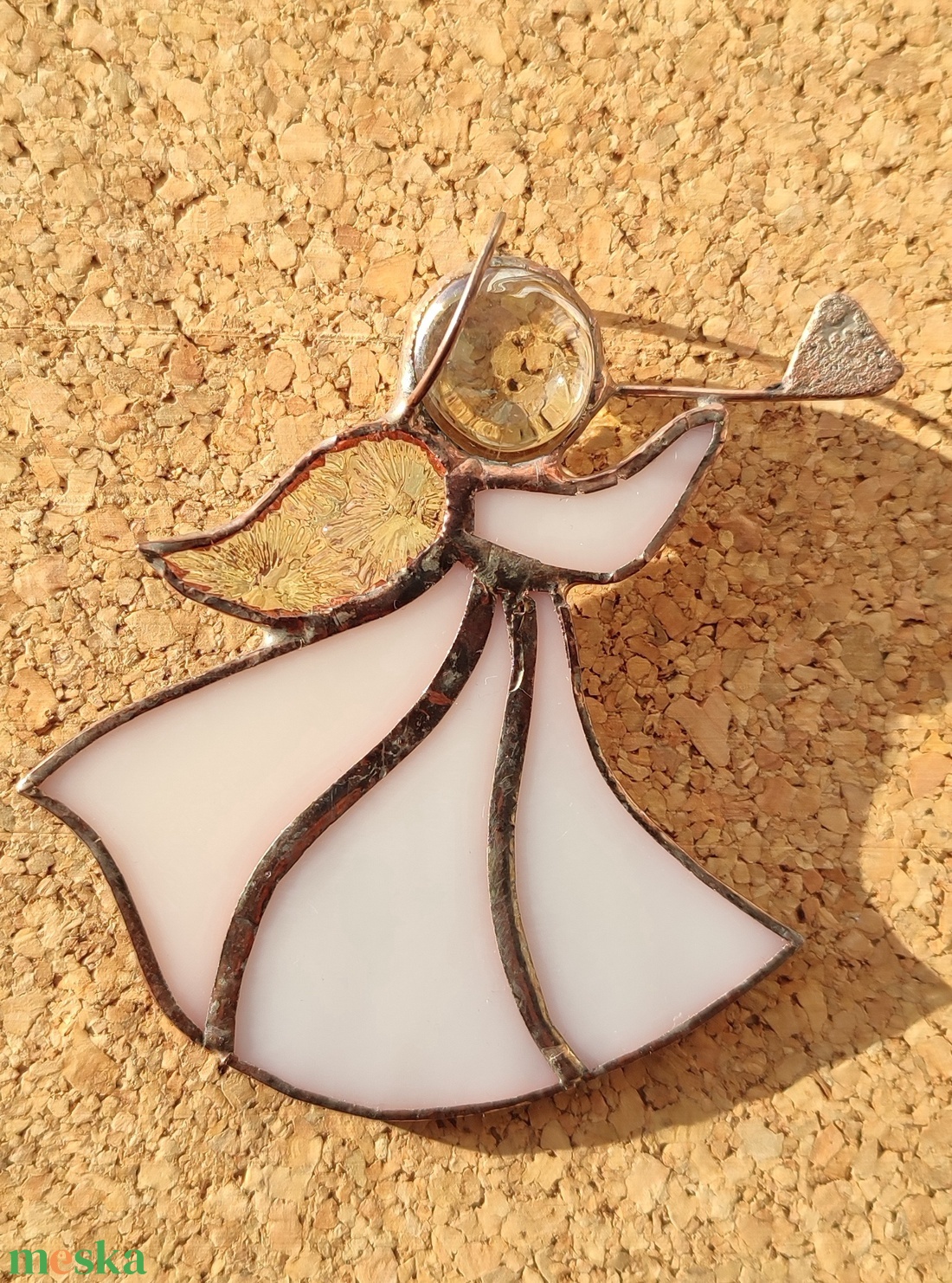 Harsonás angyal  - karácsony - adventi díszek - adventi ablakdekoráció - Meska.hu