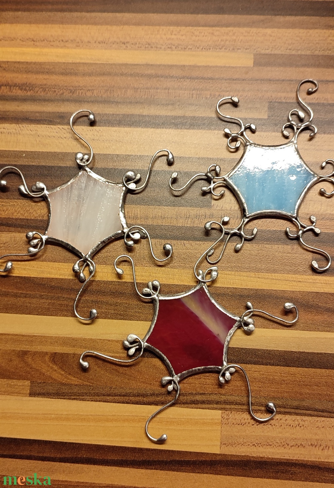 Fehér csillag - karácsony - adventi díszek - adventi ablakdekoráció - Meska.hu