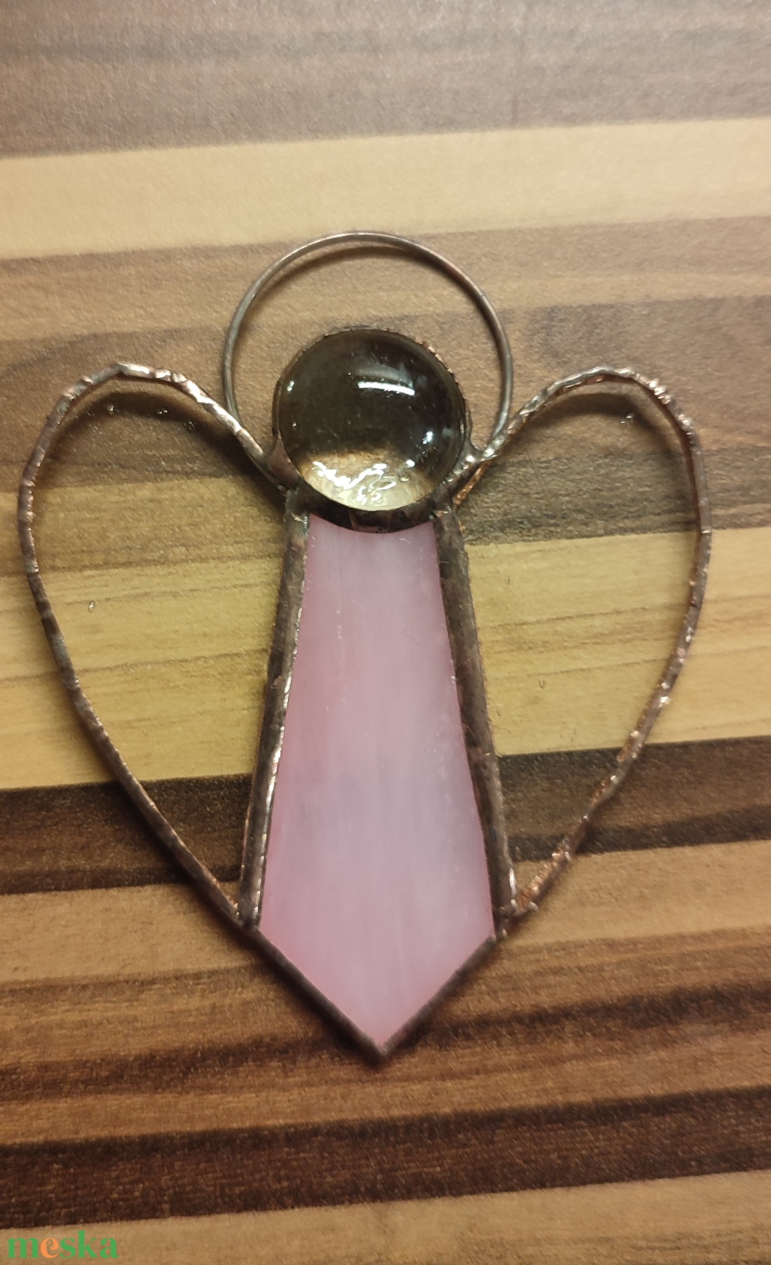 Angyalka szív - karácsony - karácsonyi lakásdekoráció - karácsonyi ablakdíszek, ablakmatricák - Meska.hu