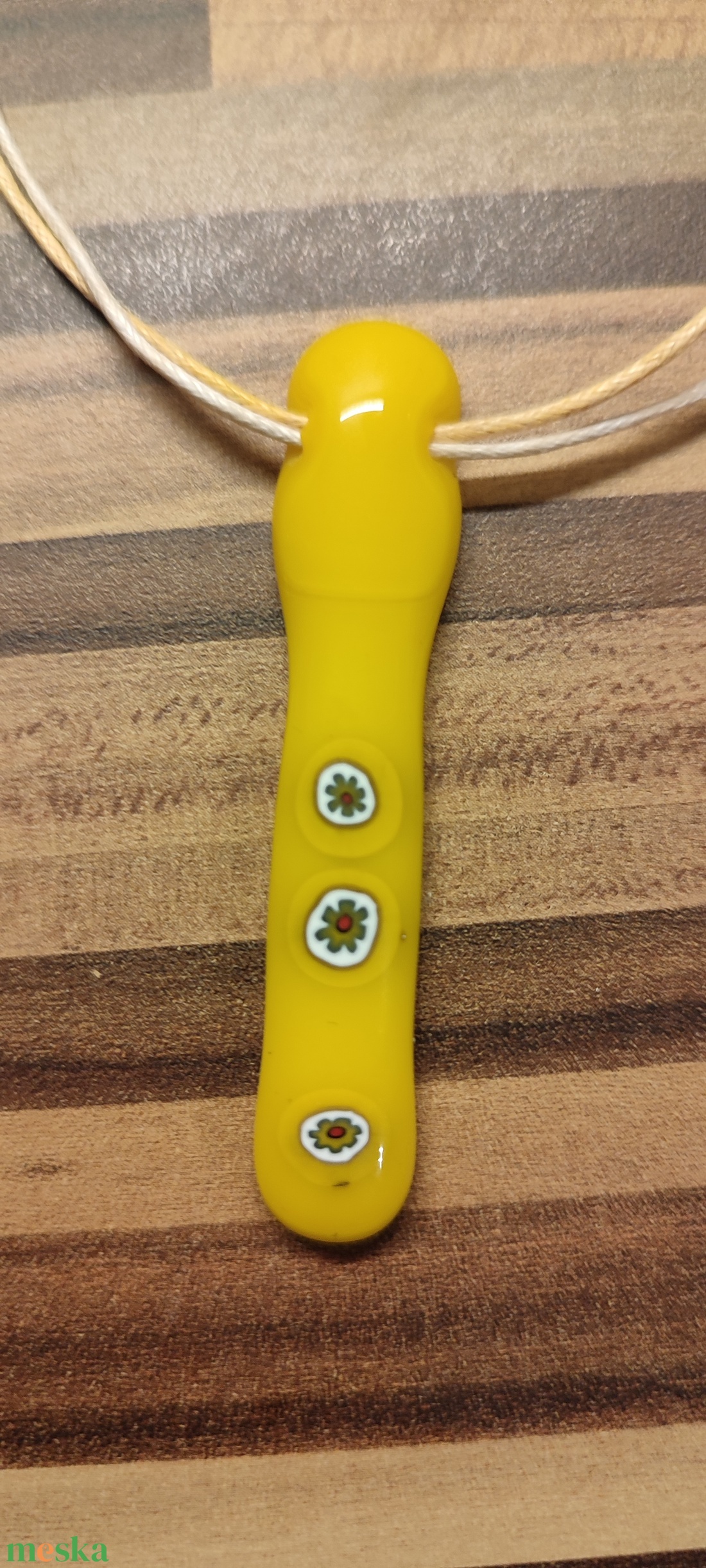 Sárga csillagok medál - ékszer - nyaklánc - medál - Meska.hu