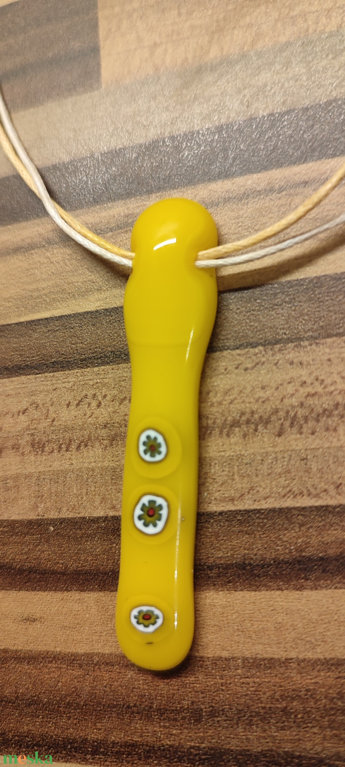 Sárga csillagok medál - ékszer - nyaklánc - medál - Meska.hu