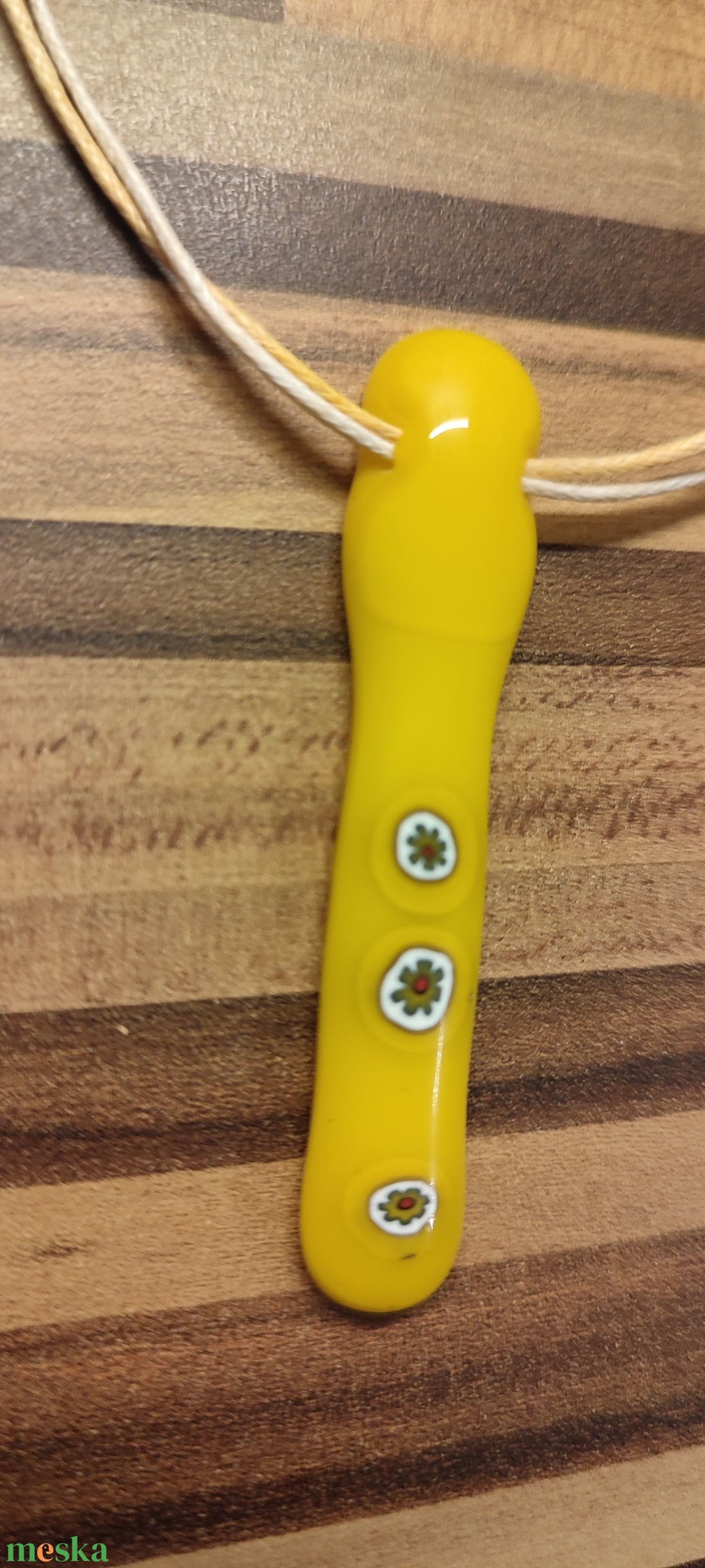 Sárga csillagok medál - ékszer - nyaklánc - medál - Meska.hu