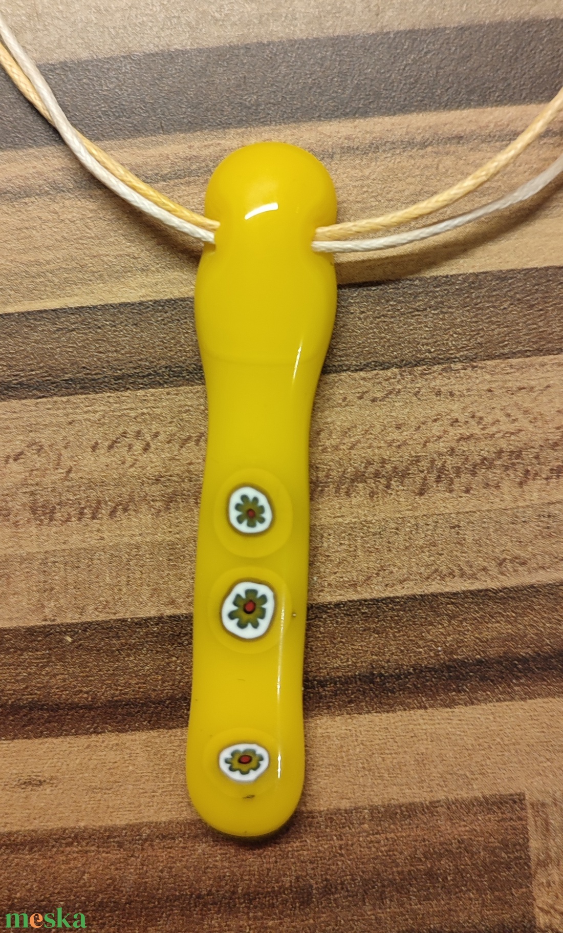 Sárga csillagok medál - ékszer - nyaklánc - medál - Meska.hu