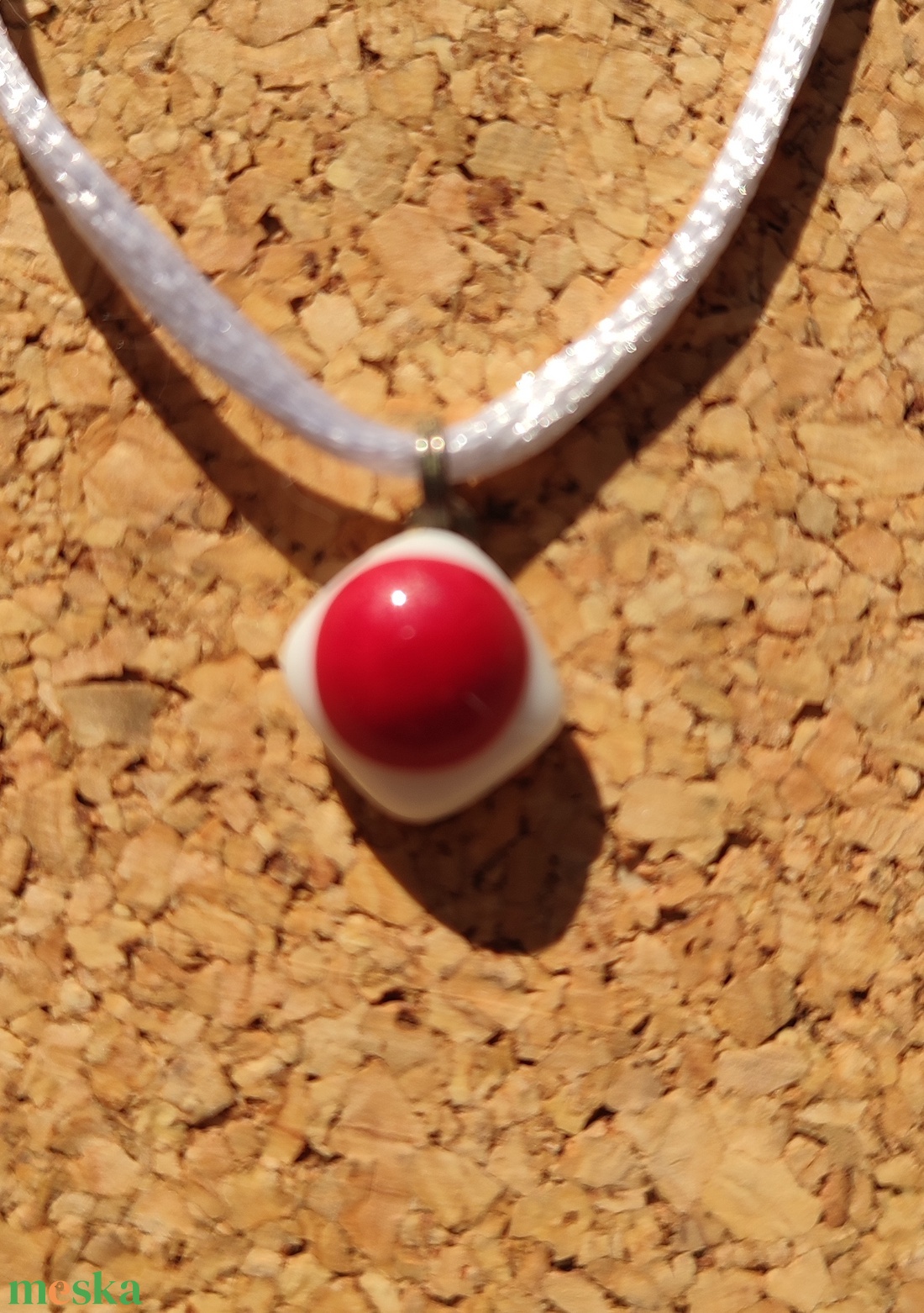 Bordó cseppmedál - ékszer - nyaklánc - medál - Meska.hu