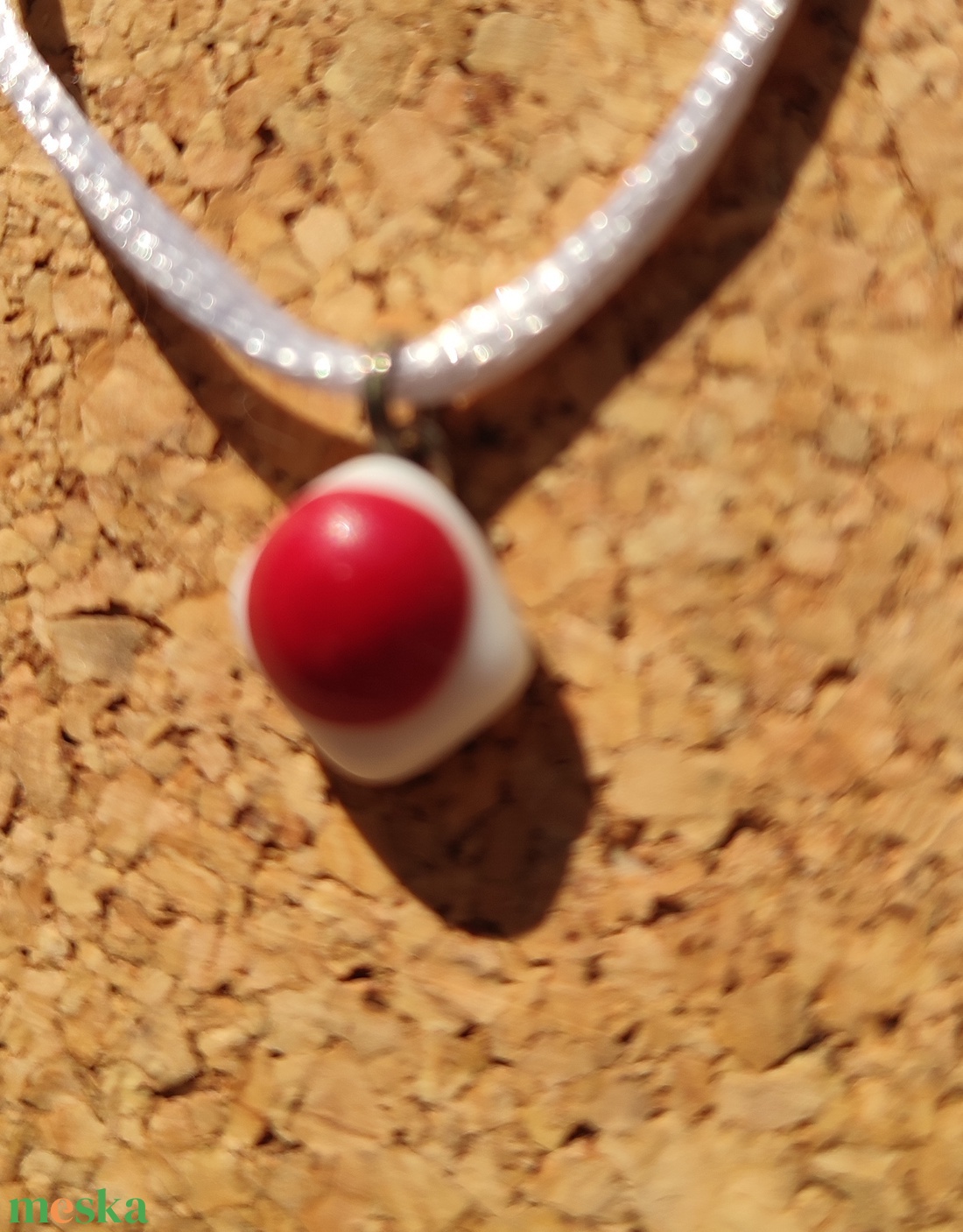 Bordó cseppmedál - ékszer - nyaklánc - medál - Meska.hu