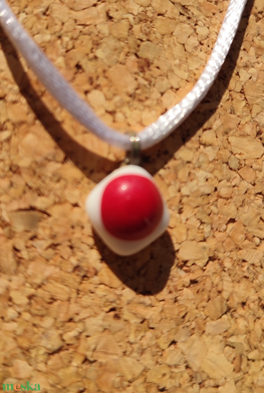 Bordó cseppmedál - ékszer - nyaklánc - medál - Meska.hu