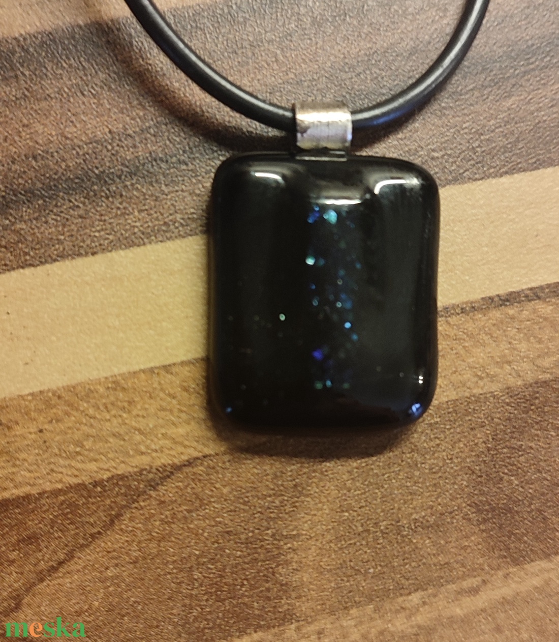 Kék pici csillogós medál - ékszer - nyaklánc - medál - Meska.hu